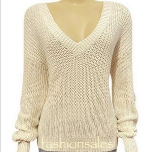 Pink Victoria’s Secret Cable knit V- neck